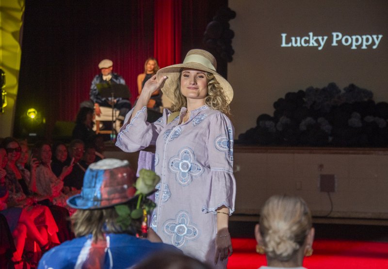 Layne Gable wears Lucky Poppy for Runway 2026 in Rehoboth. DENY HOWETH PHOTOS